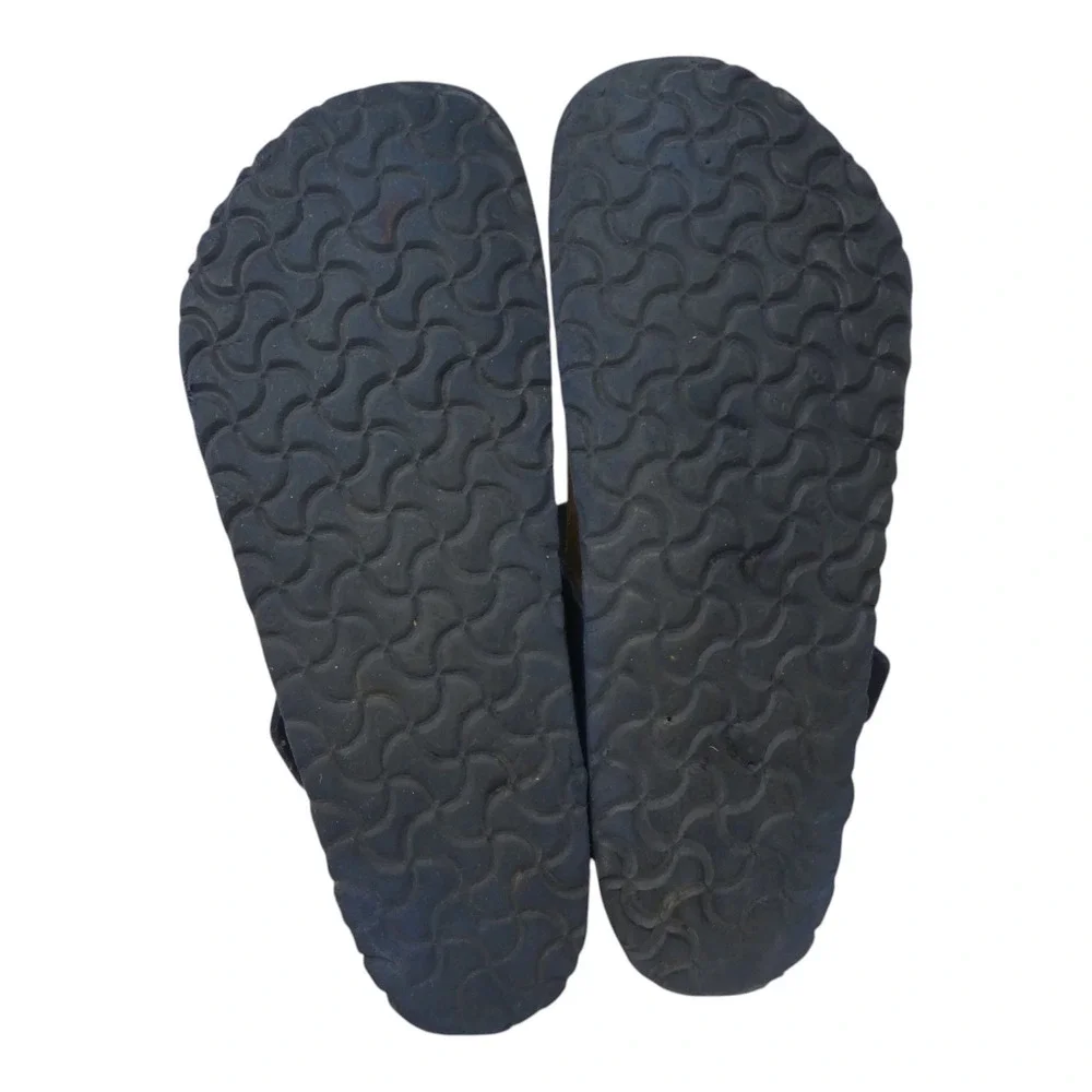 Birkenstock Gizeh Thong Sandals Mens 13 Blue Leather Cork Buckle Comfort